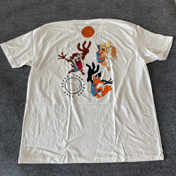 Bleacher Report x Space Jam Other - Golden State Warriors x Space Jam T-Shirt White Taz Daffy Bugs Mens 3XL NWT NBA